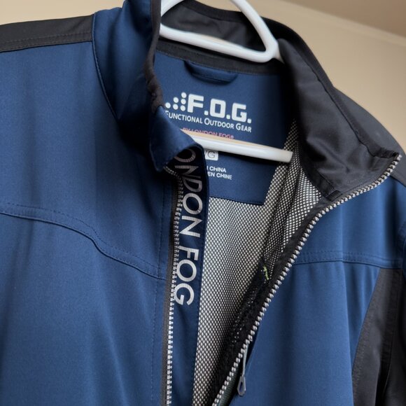 London Fog Blue Windbreaker No Hood (Large) - Picture 3 of 4